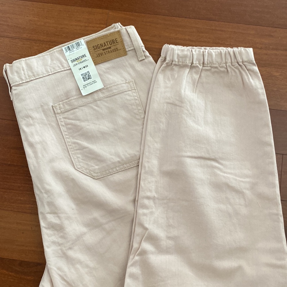 Levi Strauss NWT Jeans Womens Sz 16 Lt Pink Everyday Jogger Crop Cotton Casual